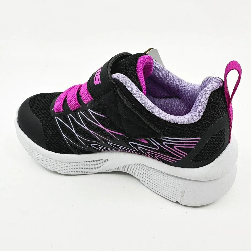 Skechers Microspec Bold Delight Black Toddlers Girls Size 5